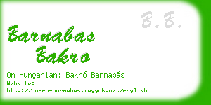 barnabas bakro business card